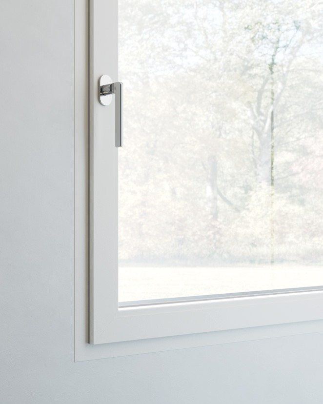 Maniglia in ottone mod. Grint, finitura cromo lucido