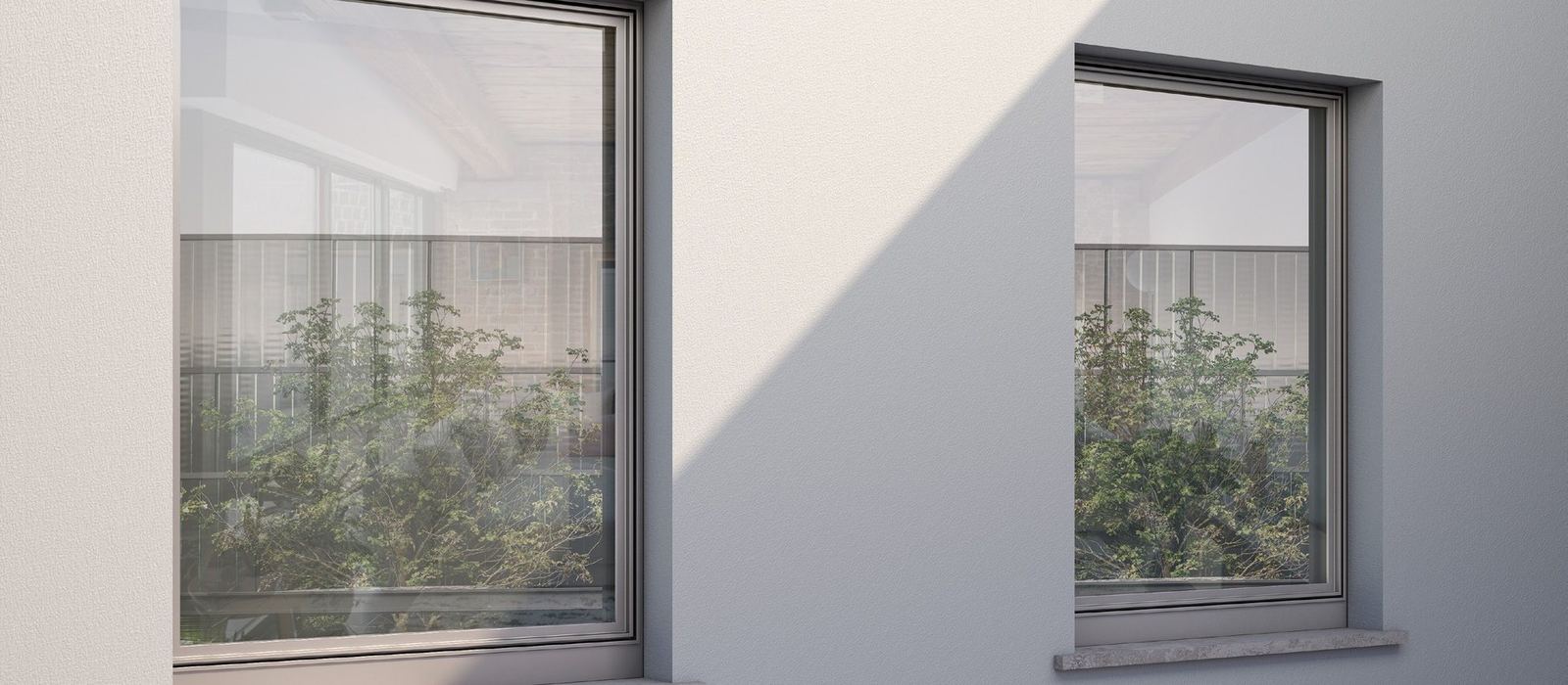 Finestre monoanta con cover in alluminio esterno